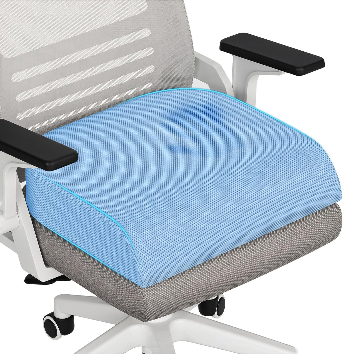 TranquilRelax Memory Foam Seat Cushion for Office Chair, 3-Inch, Black