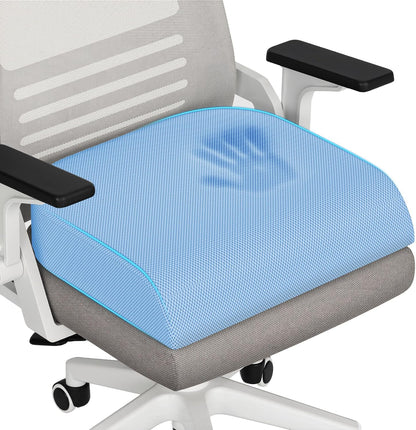 TranquilRelax Memory Foam Seat Cushion for Office Chair, 3-Inch, Black