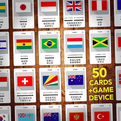 Logos Travel Game - Guess 100 Logos | Flash Cards with Slide Reveal Case | Card Game, Gift, Stocking Stuffer | Hours of Fun for Kids and Adults | Ages 6+