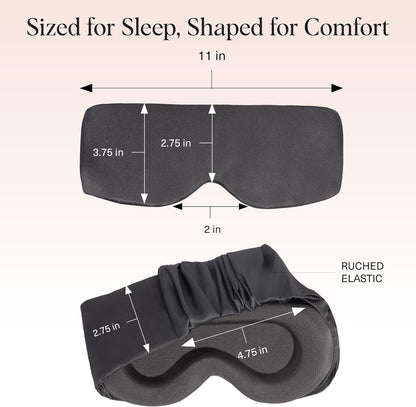 Kitsch Contour Satin Sleep Mask | Eye Masks for Sleep - Blush | Softer Than Silk Sleep Mask, Blindfold Sleep Masks for Women & Men, No Eye Pressure, Lightweight Eye Mask, Travel Essentials