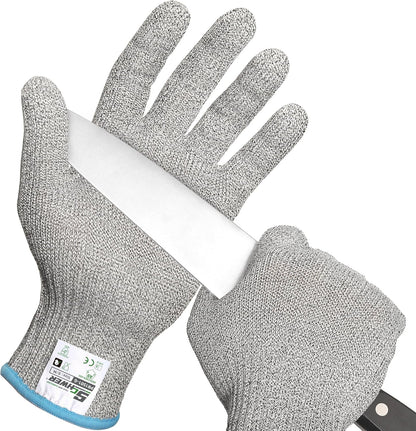Schwer SlicePro ANSI Cut Resistant Gloves, Food Grade Cutting Glove for Kitchen Food Prep, Mandoline Gloves for Meat Cutting, Oyster Shucking, Fish Fillet Processing, PR1501-G, L | Non PFAS, No Glass Fiber, for Kitchen Food Prep, Mandolin Slicing, Meat