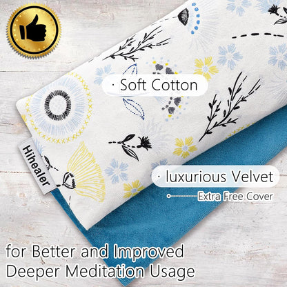 Lavender Eye Pillow for Relaxation, Yoga, Sleep – Weighted Eye Mask for Headache, Sinus, Aromatherapy Moist Heat Compress, Meditation Accessory, Relaxation Gift for Women (Purple)