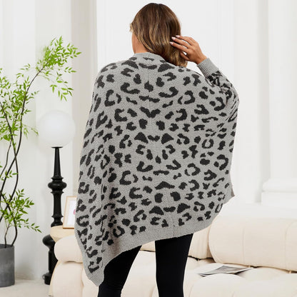 Wearable Blanket Sherpa Poncho Unique Office Work Warm Cozy Shawl TV Throw Blankets, Plush Cape Wrap for Adults
