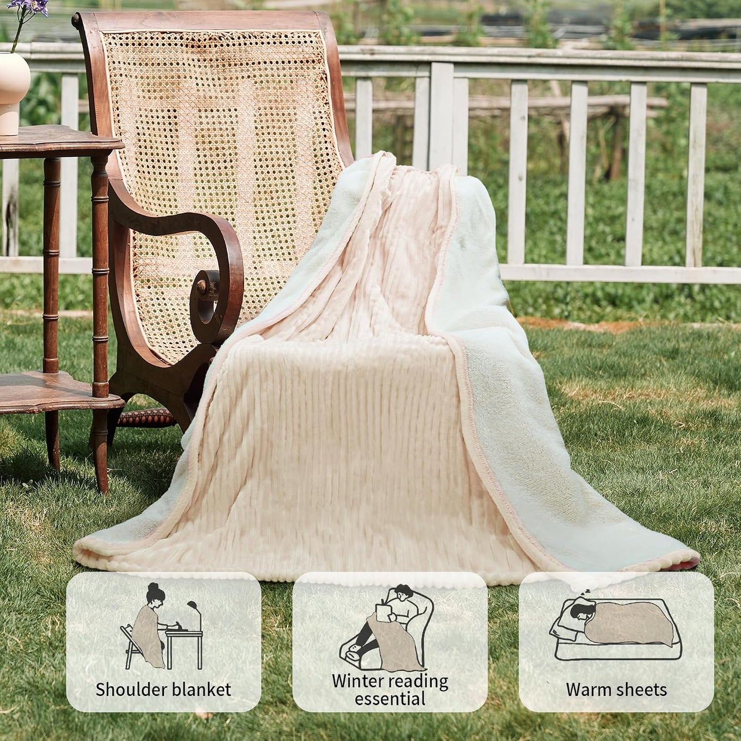 Texciting Heated Blanket 50X60,Soft Electric Blanket,ETL Certified,Grey | Heating Levels,Auto-Off Function,Heated Throw Blanket for Bed,Machine Washable,Gifts for Woman