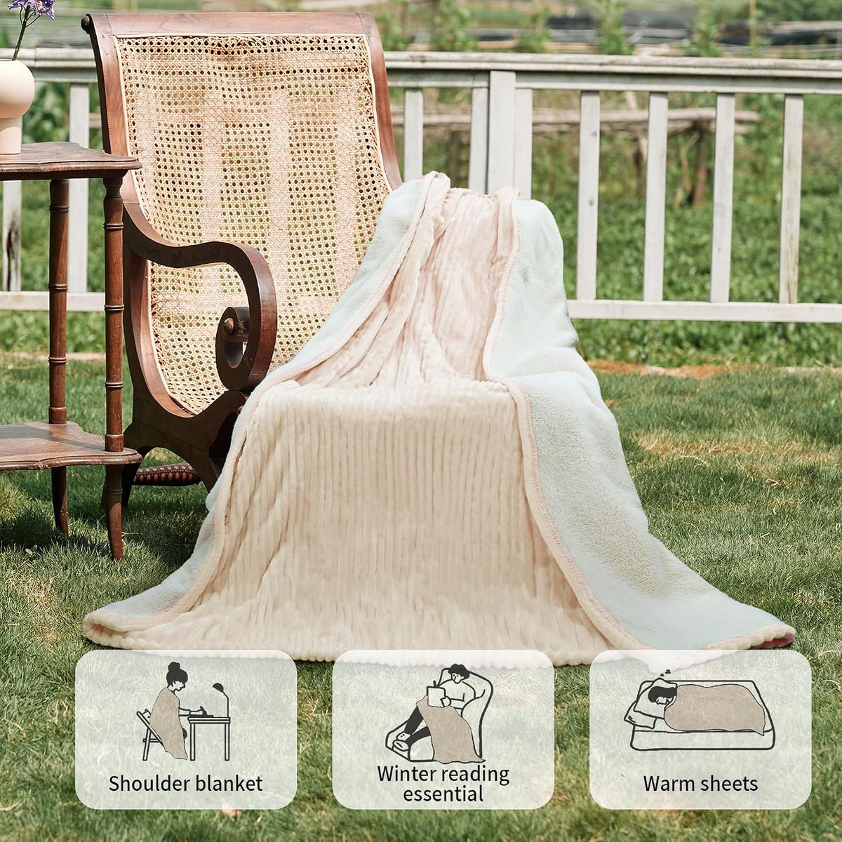 Texciting Heated Blanket 50"X60",Soft Electric Blanket,ETL Certified,Grey