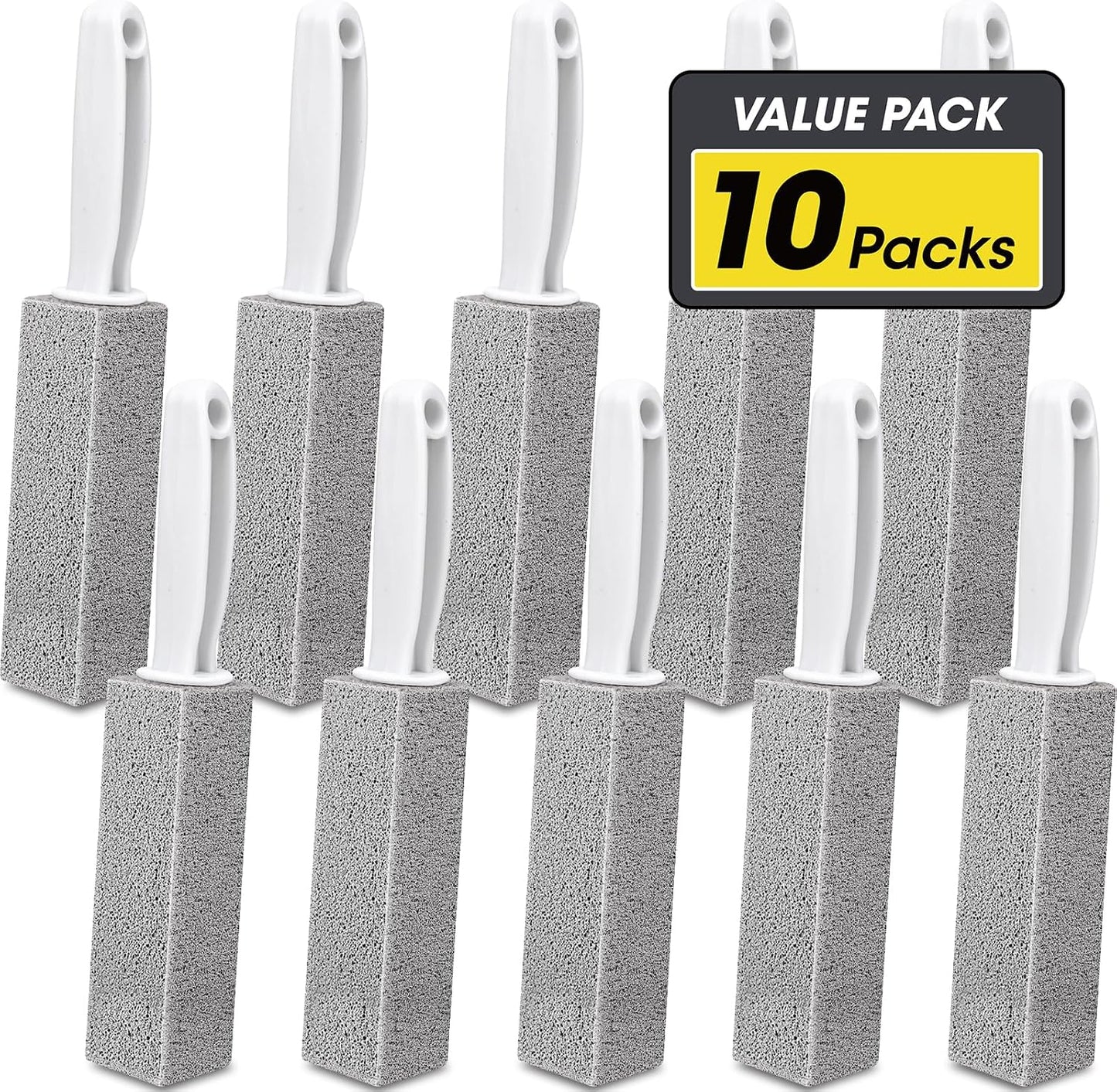 5 Pack Pumice Stone for Cleaning, Pumie Scouring Stick with Handle, Pumice Stone Toilet Bowl Cleaner, Hard Water Stain Remover for Toilet, Bathroom, Kitchen Sink, Grill