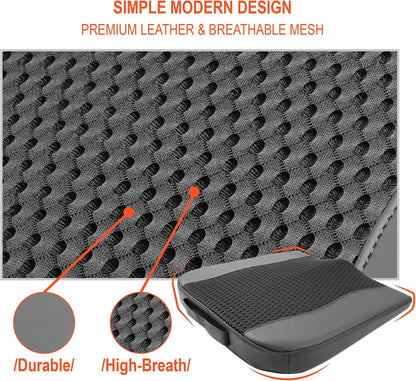 Lofty Aim Car Seat Cushion, Memory Foam Car Seat Cushions for Long Driving | Comfy Car Seat Pillow for Pain Relief, Driver Seat Cushion Adds Height, Butt Cushion for Car, Truck, Office Chair, Black