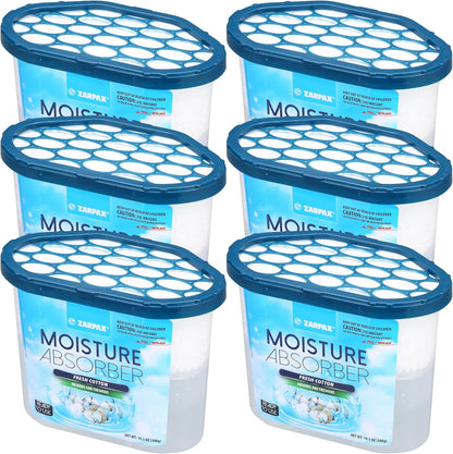 ZARPAX Moisture Absorber Activated Charcoal 10.5 oz/300g | Removes Moisture, Damp, Humidity & Odors | Odor Absorber | Moisture Trap for Bathroom, Closet, Kitchen & Small Spaces | Set of 4
