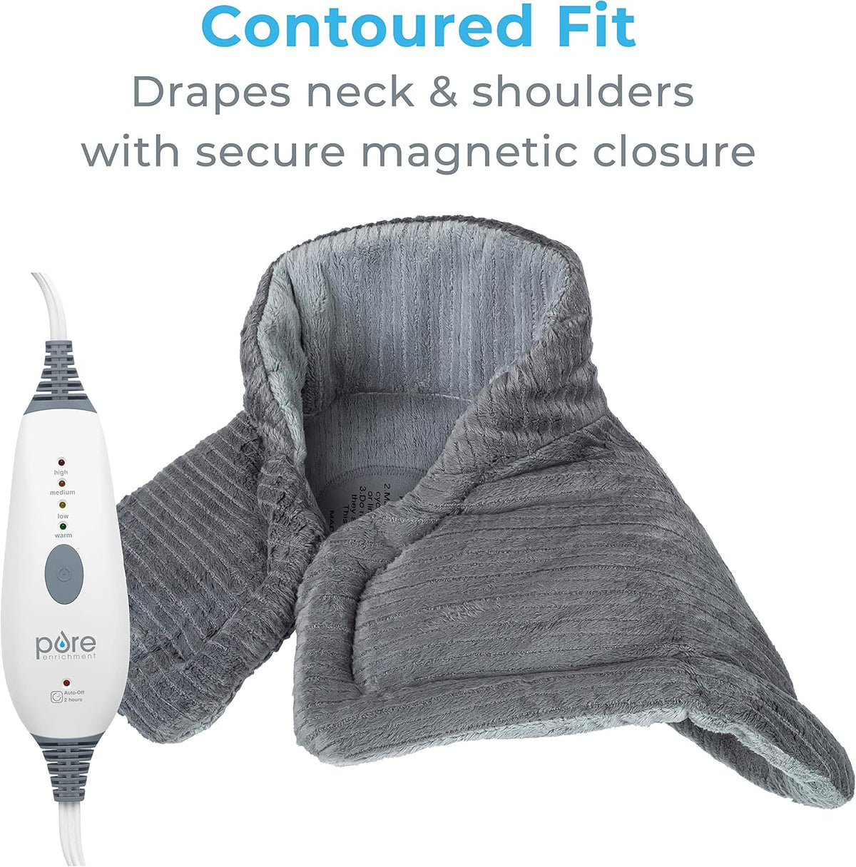 Pure Enrichment PureRelief Neck & Shoulder Heating Pad with 4 Heat Settings