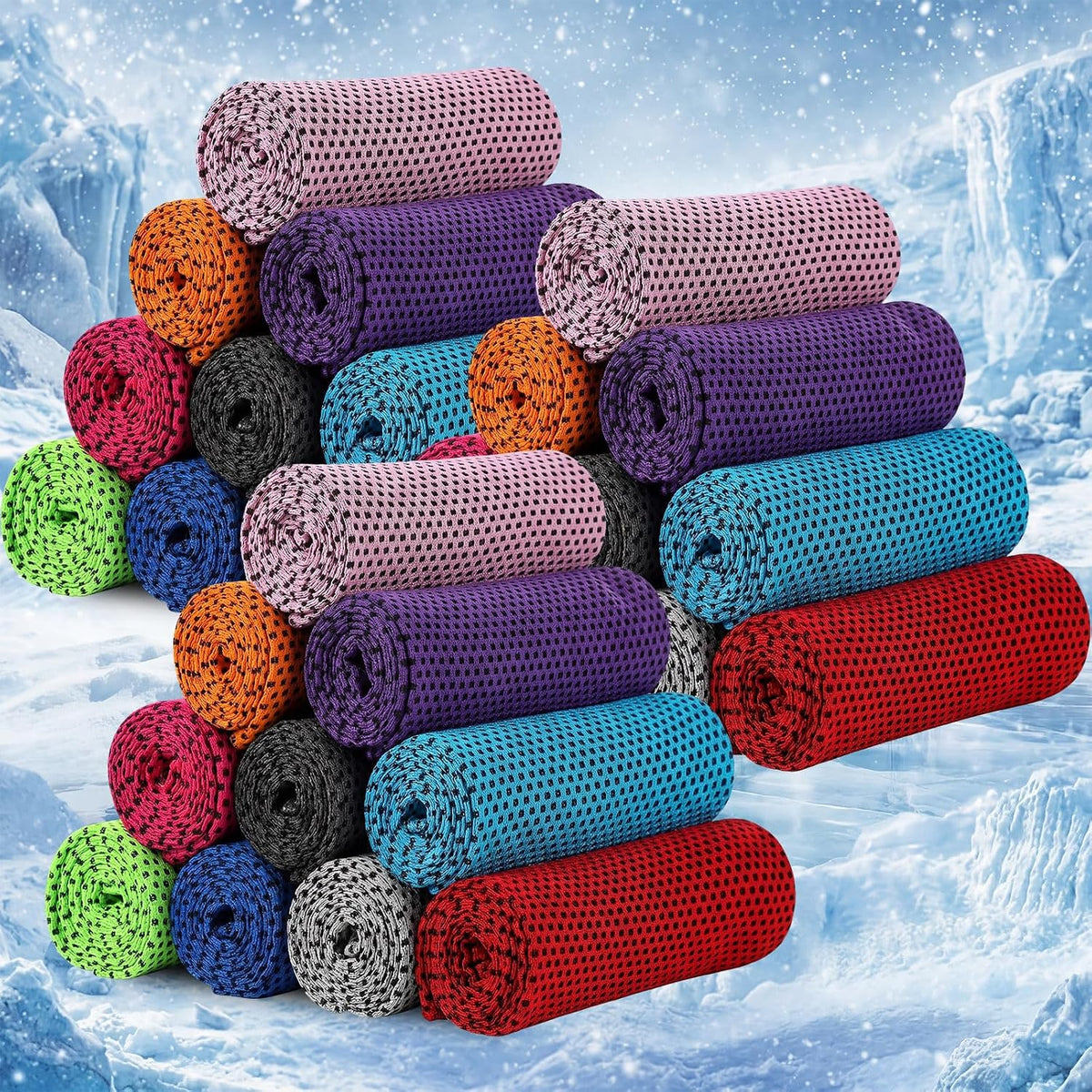 BBTO Pcs Cooling Towels 32'' x 12'' Microfiber Sweat Towel