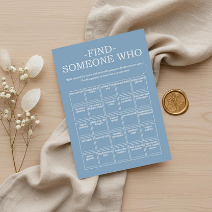 Find Someone Who Bingo Cards, 25 Unique Sheets, Team Building Games for Work, Icebreaker Fun, Engaging Office Games, Team Building Activity for Employees and Groups - Brown