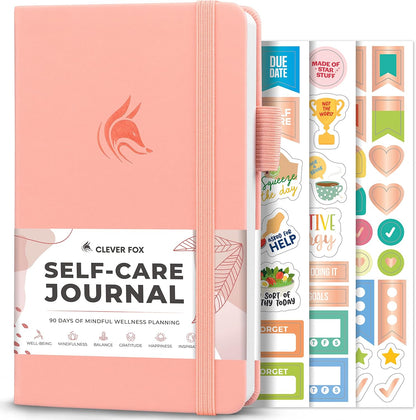 Clever Fox Self-Care Journal for Women, Daily Planner 5.8x8.3 Aquamarine | 3-month mental health journal, habit tracker, wellness journaling supplies for women & teen girls, gratitude & mood log