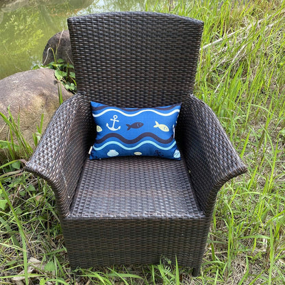 Outdoor Neck Pillow for Recliner,Patio Chaise Lounge Waterproof Headrest Pillow with Adjustable Elastic Stripe,Small Pillows Attachment for Office Chair,Car Seat Head or Lumbar, Navy Blue 2Pack