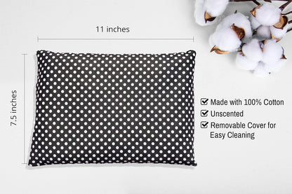 Microwavable Corn Filled Heating Pad and Cold Pack/Washable 100% Cotton Cover (Cross Hatch - Mint, 7.5in W x 11in L)
