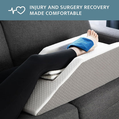 Kolbs Double Leg Elevation Pillow | Post Surgery Leg Pillow | Stylish Chic Jacquard Cover