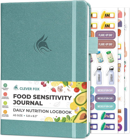 Clever Fox Food Sensitivity Journal & Symptom Diary, 8.5x11 Purple
