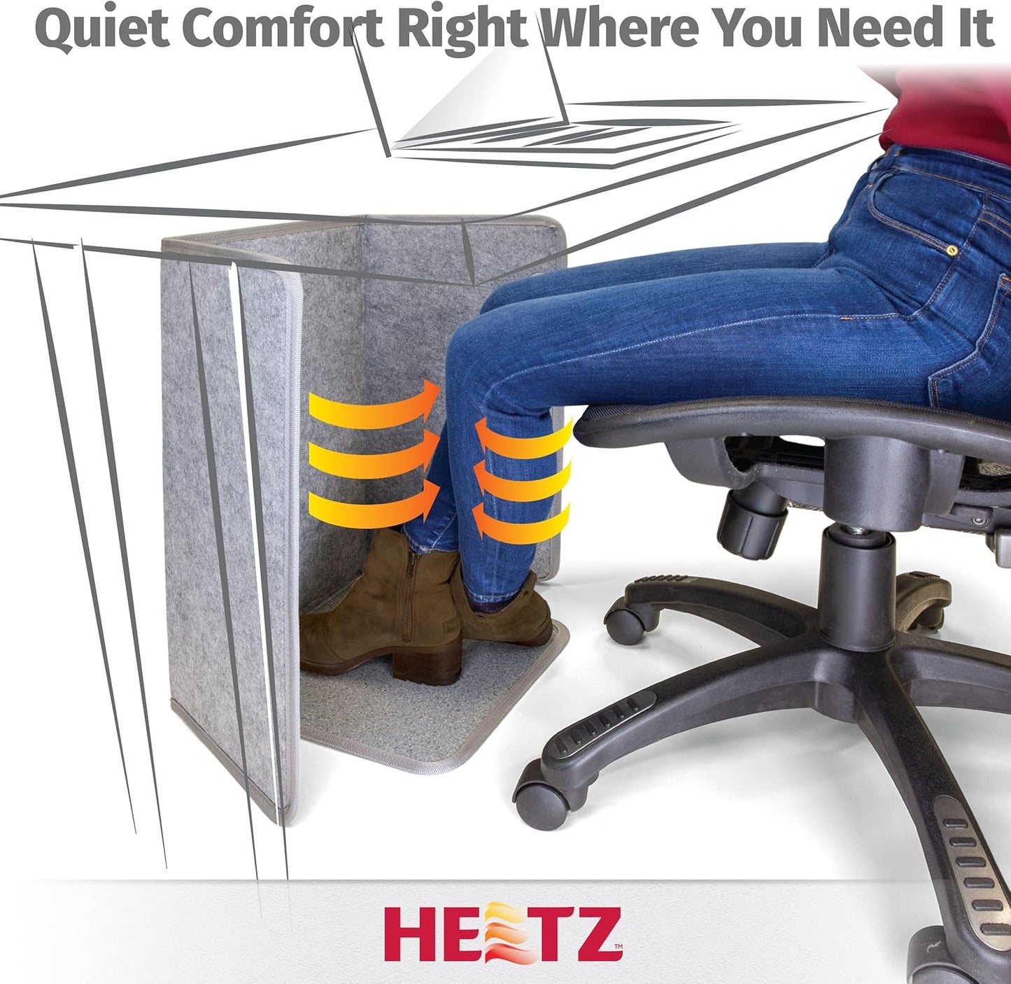 Foldable Foot & Leg Heater, Portable Under Desk Space Heater & Warmer, Heated Floor Mat, Tip-Over Protection, Auto Shutoff, Ideal for Home, Office, or Desk Use, Compact & Safe Design