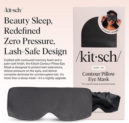 Kitsch Contour Satin Sleep Mask | Eye Masks for Sleep - Blush | Softer Than Silk Sleep Mask, Blindfold Sleep Masks for Women & Men, No Eye Pressure, Lightweight Eye Mask, Travel Essentials