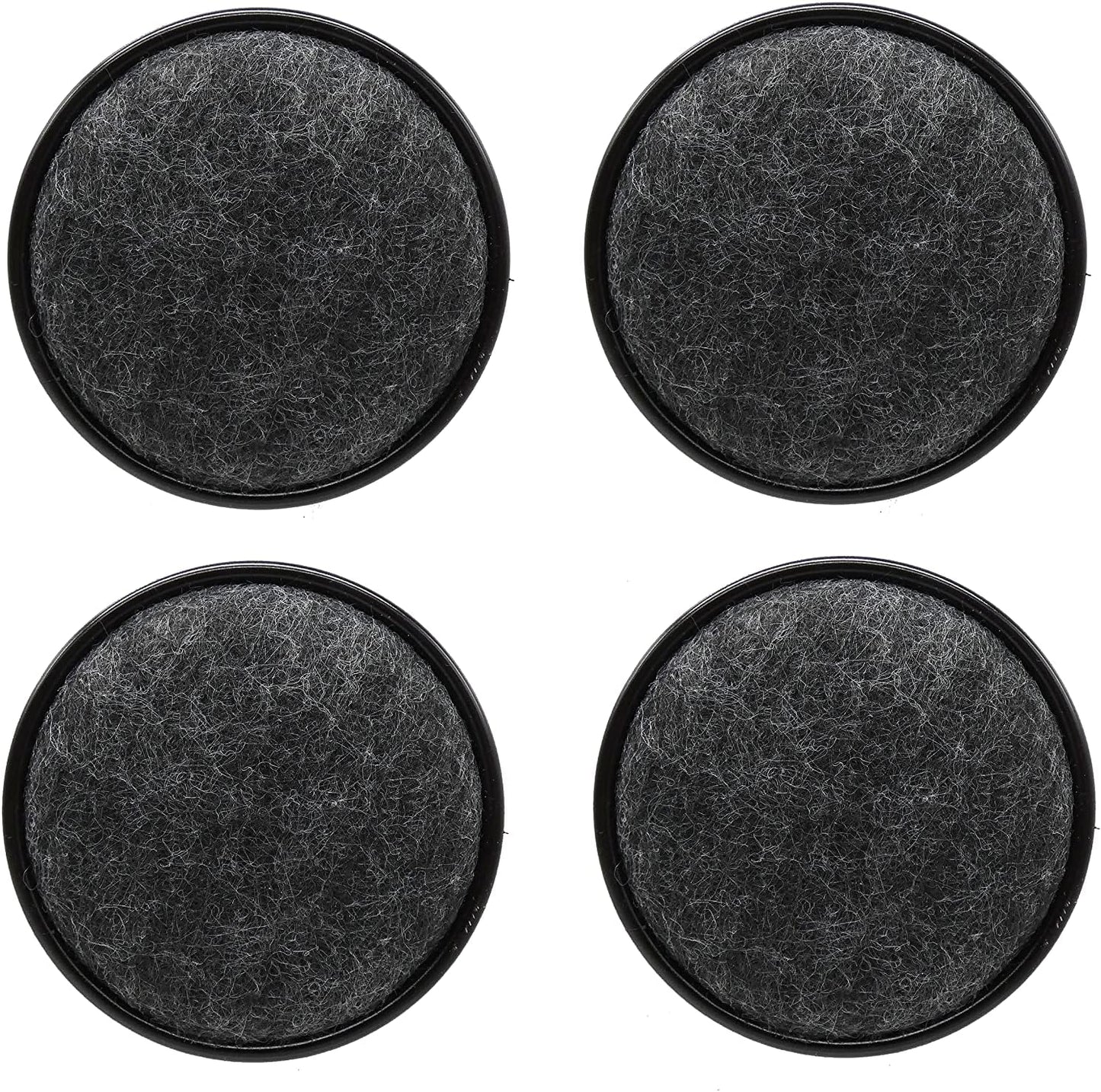 Shepherd 1-1/4" Round Reusable Carpet Bottom Furniture Caster Cups for Office Chairs, Desks, and Carts, Furniture Wheel Caster Cups for Carpet and Hardwood Surfaces, 4-Pack, Brown