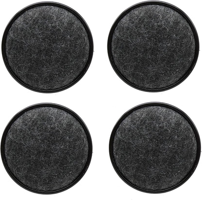 Shepherd 1-1/4" Round Reusable Carpet Bottom Furniture Caster Cups for Office Chairs, Desks, and Carts, Furniture Wheel Caster Cups for Carpet and Hardwood Surfaces, 4-Pack, Brown