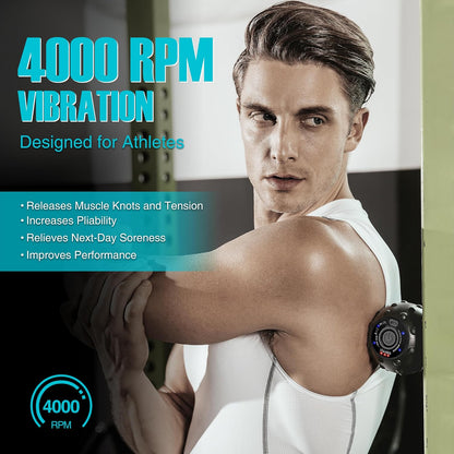 Vibrating Massage Ball for Muscle Recovery with SphereStrap – Target Hard-to-Reach Areas, Hands-Free Back Massage. 4 Speeds High Intensity Trigger Point Massage Ball.