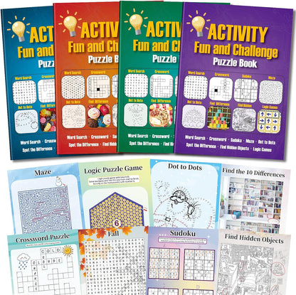 Elfew 4 Pack Activity Book for Adults, Puzzles Books for Seniors