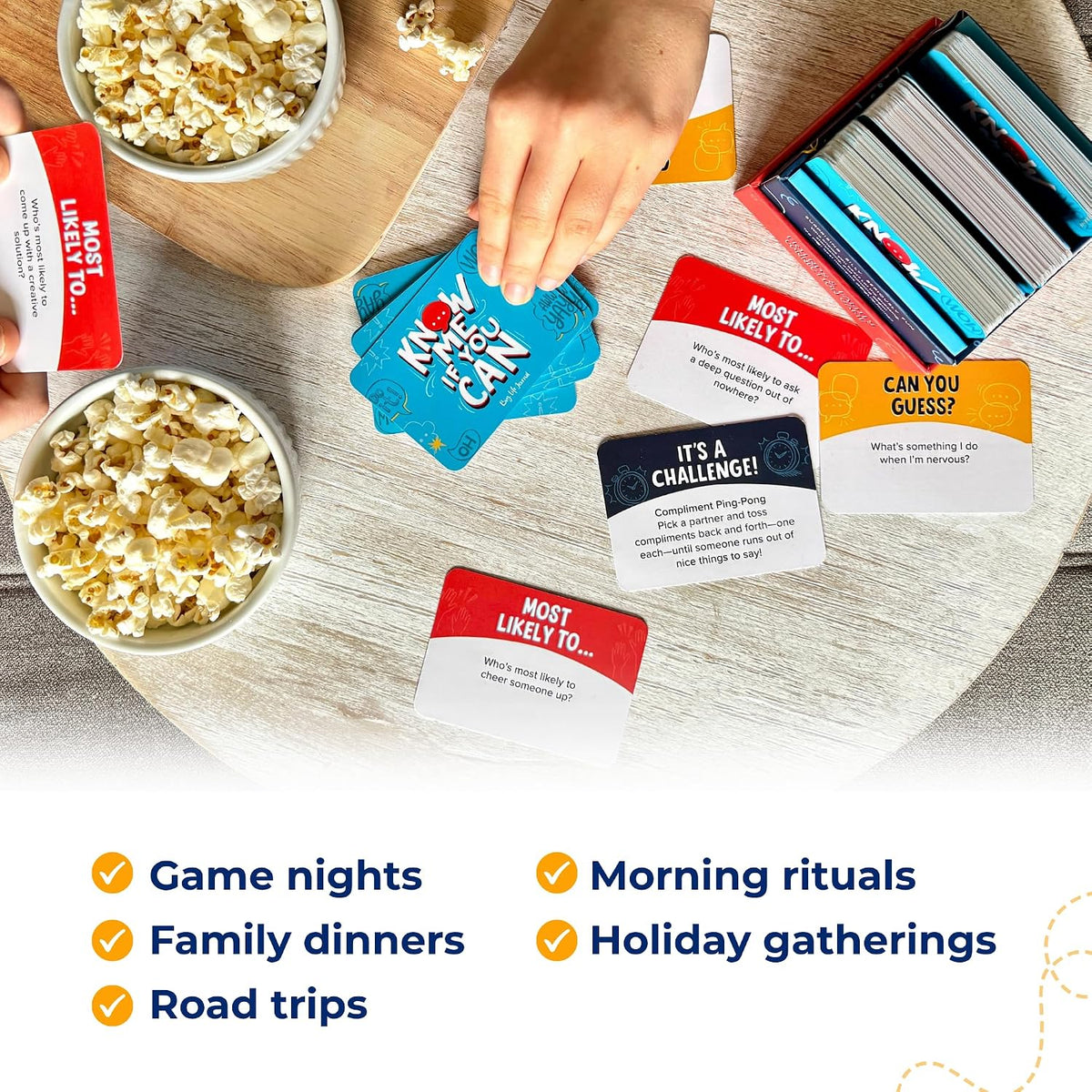 Big Life Journal - Know Me If You Can Connection Game, Fun Family Game for Kids, Teens & Adults, 160 Cards to Spark Conversation, Gratitude, Build Emotional Intelligence & Create Lasting Memories