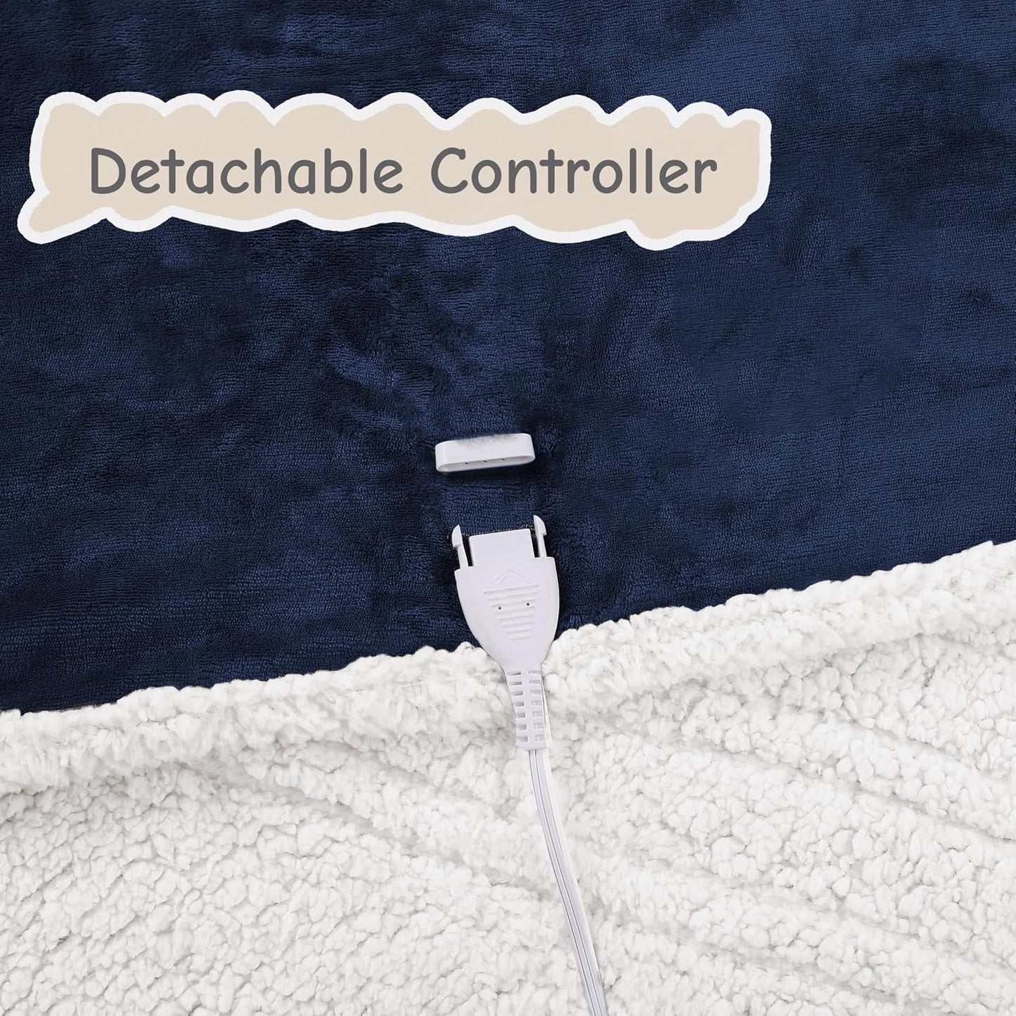 Soypipo Electric Heated Throw Blanket 50"x60", Faux Fur Plush with 4 Heat Settings & 2/4/8/10H Auto Shut-Off, Overheat Protection, Machine Washable, for Office & Chair, Dark Grey