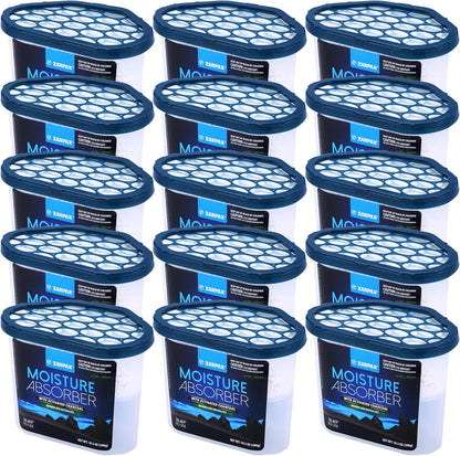 ZARPAX Moisture Absorber Activated Charcoal 10.5 oz/300g | Removes Moisture, Damp, Humidity & Odors | Odor Absorber | Moisture Trap for Bathroom, Closet, Kitchen & Small Spaces | Set of 4