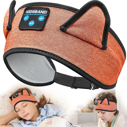 KIDSBAND Kids Bluetooth Headphones, Sleep Headband [Wireless & Wired Playback 2in1] Foldable Headphones for School/Travel/Tablet/Sleep