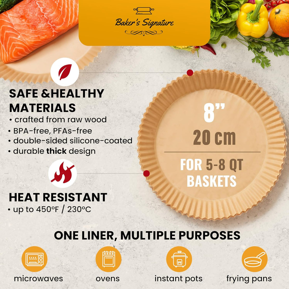Air Fryer Paper Liners, Air Fryer Disposable Liners