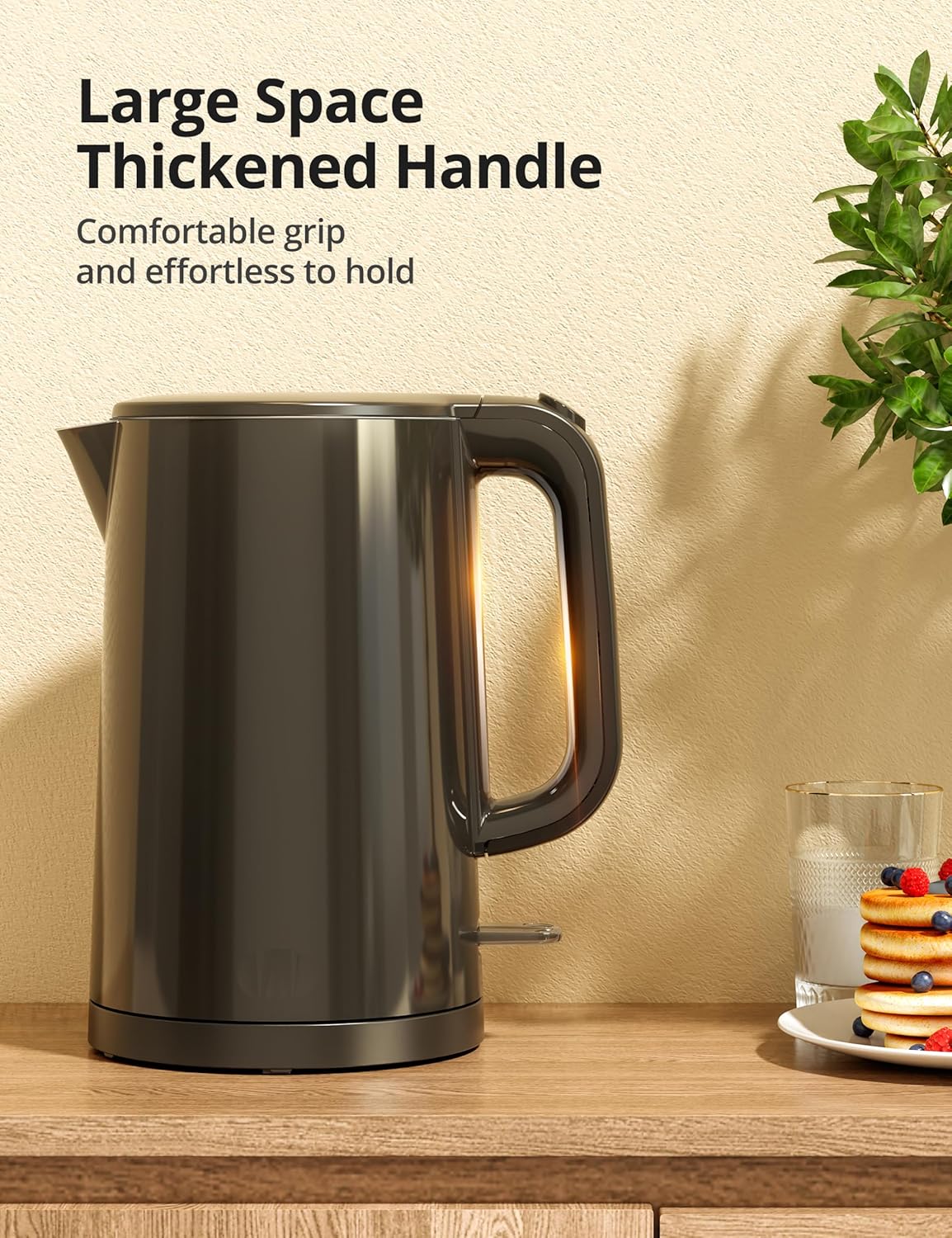 Electric Kettle with Temperature Control, 1.7L 1500W Stainless Steel Tea Kettle, 13 Preset Temperatures, LED Display, Keep Warm 2 Hours, Strix Thermostat, BPA Free Hot Water Boiler for Tea & Coffee