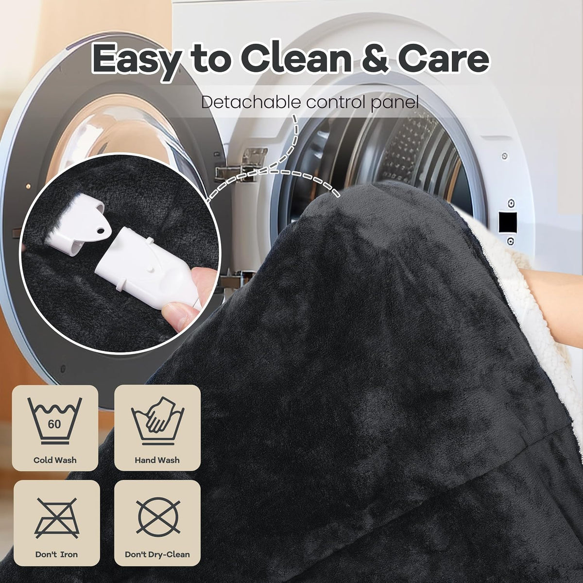 MAXEVE Heated Wearable Blanket with Foot Pocket & Sleeves Electric Snuggle