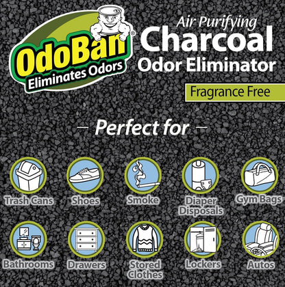 OdoBan Air Purifying Charcoal Natural Odor Eliminator, Non-Toxic Formula, Made in the USA, Fragrance Free, 200 Gram Bag