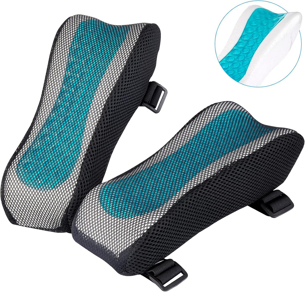 BEAUTRIP Ergonomic Armrest Pads- Office Chair Arm Rest Cover Pillow - Elbow Support Cushion for Computer, Gaming and Desk Chairs (Set of 2)