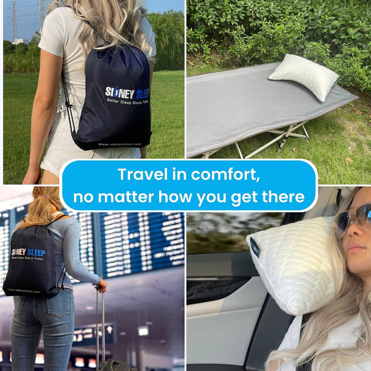 Sidney Sleep Adjustable Curved Pillows for Neck and Shoulder Support with Extra Shredded Fill - Cervical Contour Pillow for Side and Back Sleepers - Queen Size 19" x 29" CertiPUR-US Certified (White)