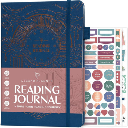 Legend Reading Journal for Book Lovers – Reading Log Tracker for Adults & Kids – Book Nerd Gifts & Accessories, 180 Reviews (Mint Cream)