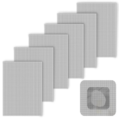Matenf Window Screen Repair Patches, 4" x 4", 10 PCS, Black | 3-Layer Sticky Mesh Patches, Invisible Budget-Friendly, Tool-Free Waterproof Fix for Screen Tears, Holes and Pet Scratches