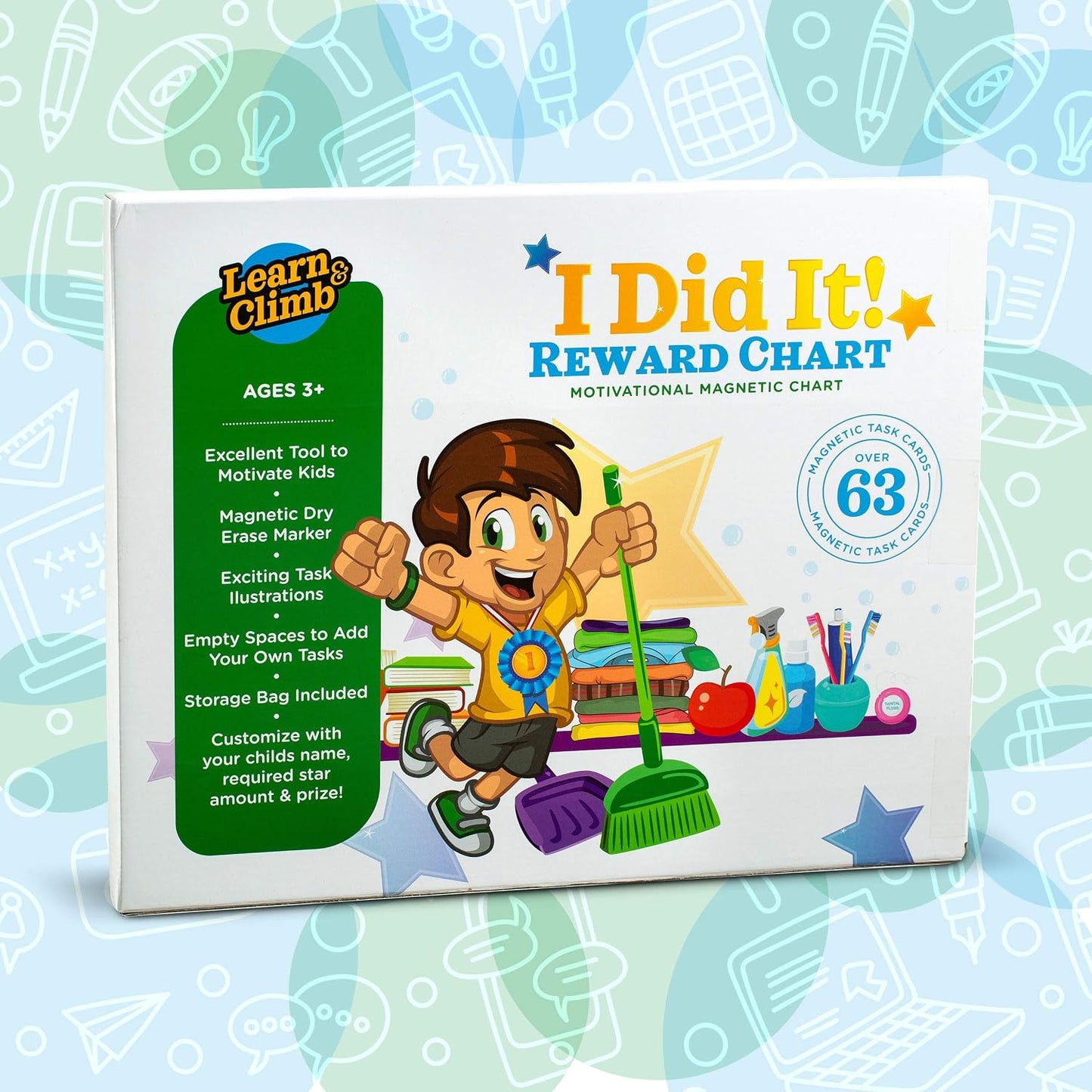 Behavior Reward Chart System - Pad with 26 Chore Charts for Kids, 2800 Stickers to Motivate Responsibility & Good Habits