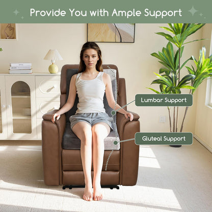 HIGOGOGO Corduroy Recliner Chair Cushion with Lumbar Support Pillow Soft Non-Slip 4" Thick Seat Pad Prevent Buttocks & Back Pain in Seniors (Beige, 12" Backrest)