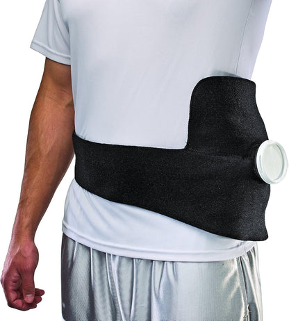 MUELLER Sports Medicine Ice Bag Wrap, Cold Therapy for Injuries and Pain Relief, Ice Pack Included, Black