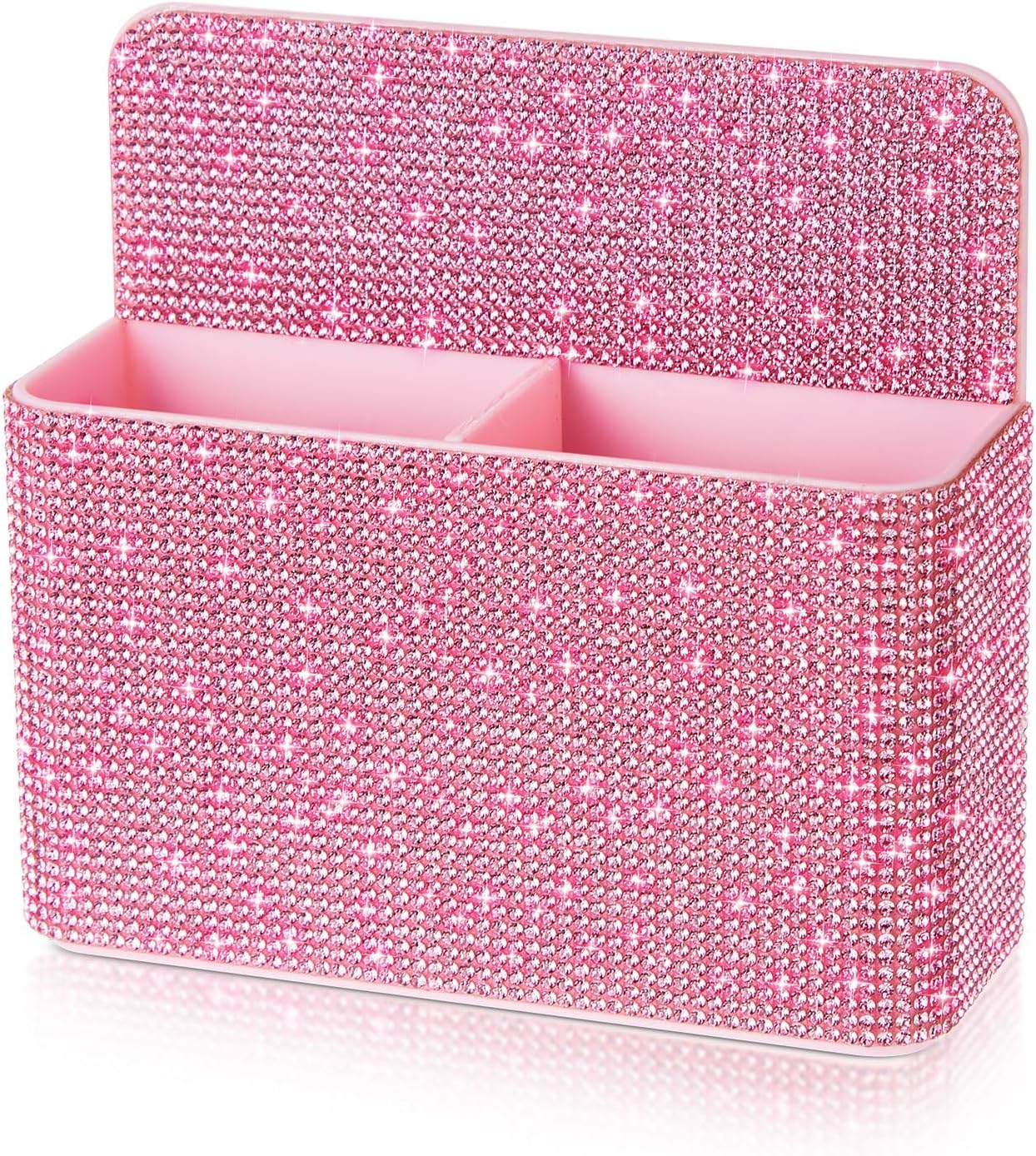 MotiMind Purple Locker Accessories for Girls, Bling Magnetic Pen Holder for Refrigerator, Back to School Rhinestone Marker Holder for Locker, Sparkly Gift for Student (Medium,Rhinestone)