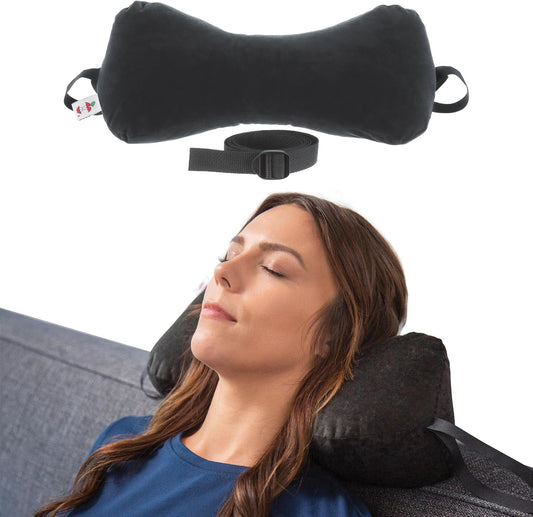 Sleep Log Ergonomic Neck & Travel Pillow for Pain Relief & Support, Full BK | Bone-shaped pillow provides adjustable support for the neck, back, knees, or legs while traveling, sitting, or sleeping.