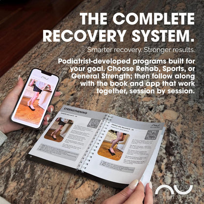 nuBase PIVOT | Split-Board Foot & Ankle Strengthener | Physical Therapy Training System for Ankle Sprains, Achilles Pain, Plantar Fasciitis & Flat Arches | Podiatrist-Developed | Includes Roller, Wedges, 95-Page Guide + nuBase App