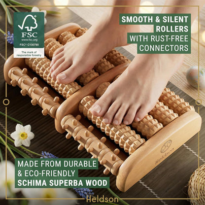 Wooden Foot Massager Roller – Foot Roller for Plantar Fasciitis | Foot Roller for Plantar Fasciitis