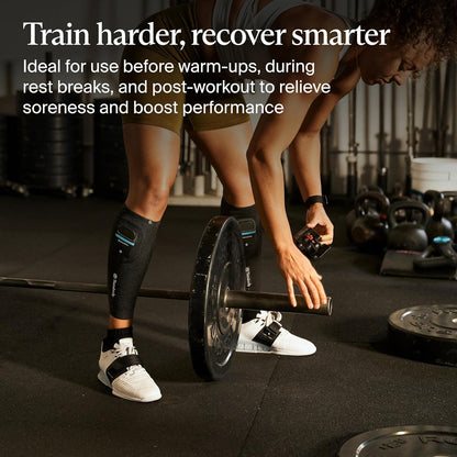 Therabody RecoveryPulse Calf - Compression and Vibration Sleeve for On The Go Relief, Reduce Soreness and Pain in Lower Legs, Increase Flexibility (Medium)