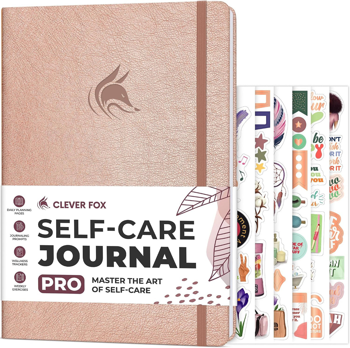 Clever Fox Self-Care Journal PRO for Women, Mental Health, Seashell