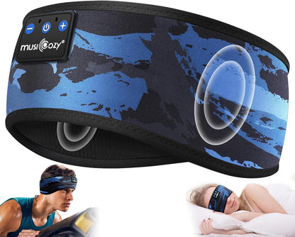 MUSICOZY Sleep Headphones Bluetooth Headband Headphones for Side Sleepers | Sleeping Headbands Wireless Sports Earphones Sweat Resistant Earbuds for Workout Running Cool Gadgets Unique Gifts for Women