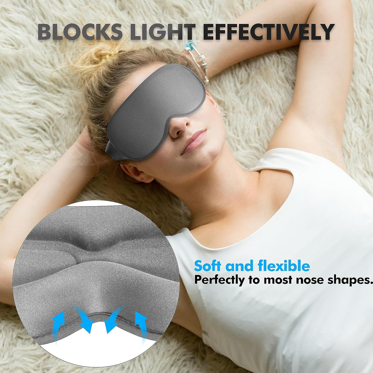 3D Weighted Eye Mask for Lash Extensions, Eye Covers for Sleep