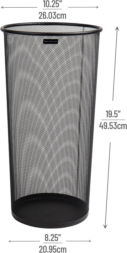 Mind Reader Umbrella Stand, Multi-Purpose Mesh Storage Stand, Organizer for Office and Entryway, Metal Mesh, Black